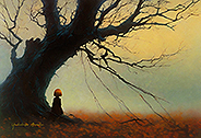 girl and old tree-<br>20231121-b 