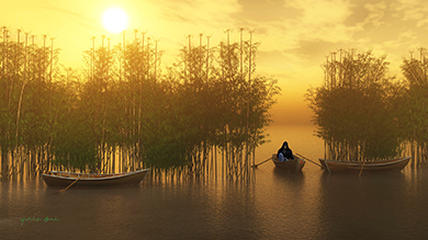 boat in bamboo grove-01-a