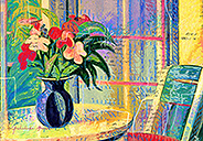 Still life of flowers in a vase-001-c