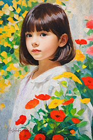 flowers and girl20231015-e