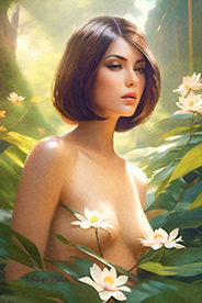 nude woman and jungle-<br>20231020-e