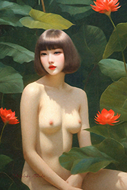 nude woman and jungle-<br>20231020-f