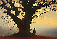 girl and old tree-<br>20231121-a 