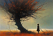 girl and old tree-<br>20231121-h
