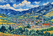 Mountain scenery returning to the wind-a 